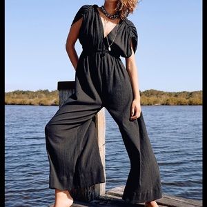 NWT - Free People Irene Jumpsuit, black